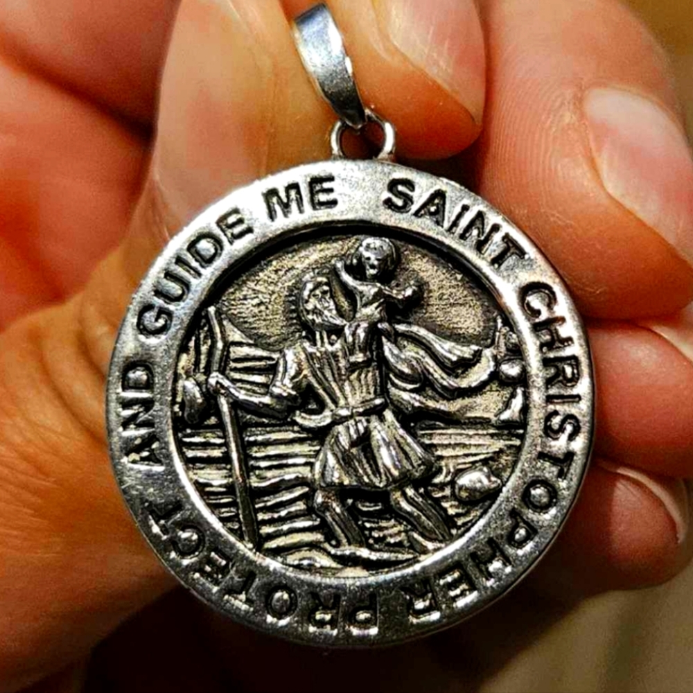 Stainless Steel St. Christopher Pendant